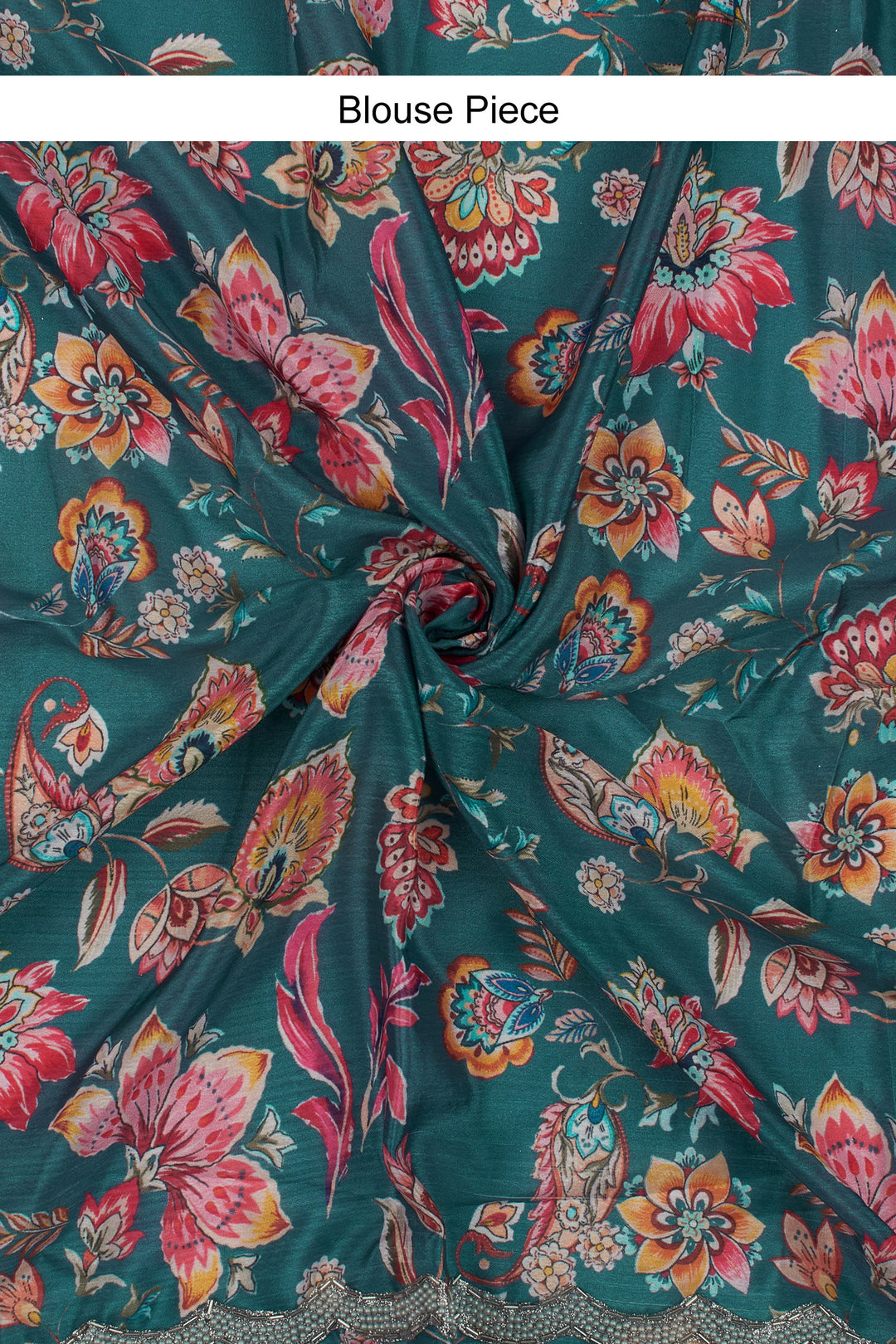 Teejh Kaanch Teal Shimmer Tissue Saree