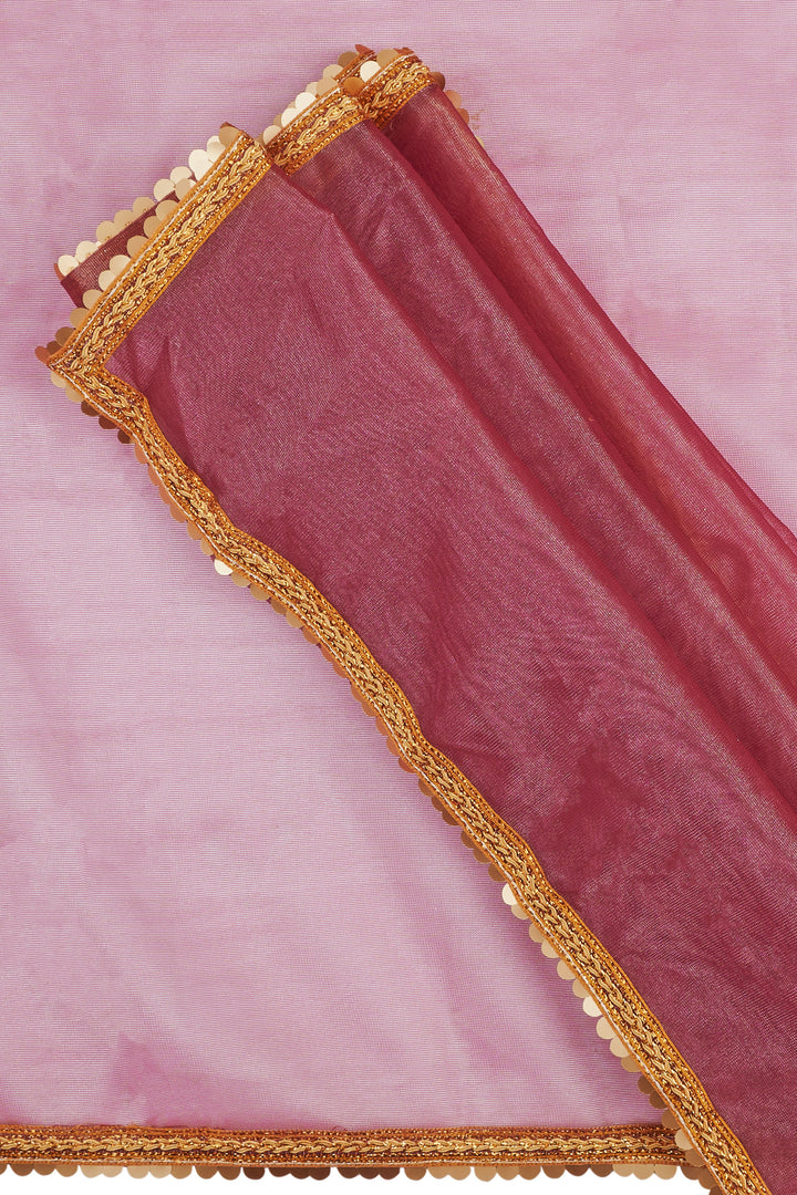 Teejh Iraja Burgundy Net Saree