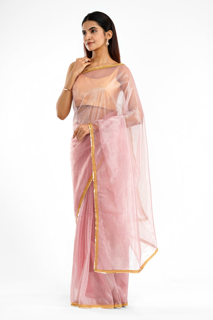 Teejh Iraja Pink Net Saree