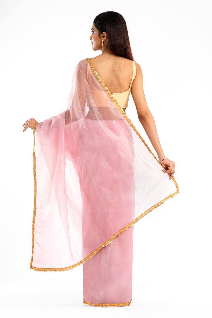 Teejh Iraja Pink Net Saree