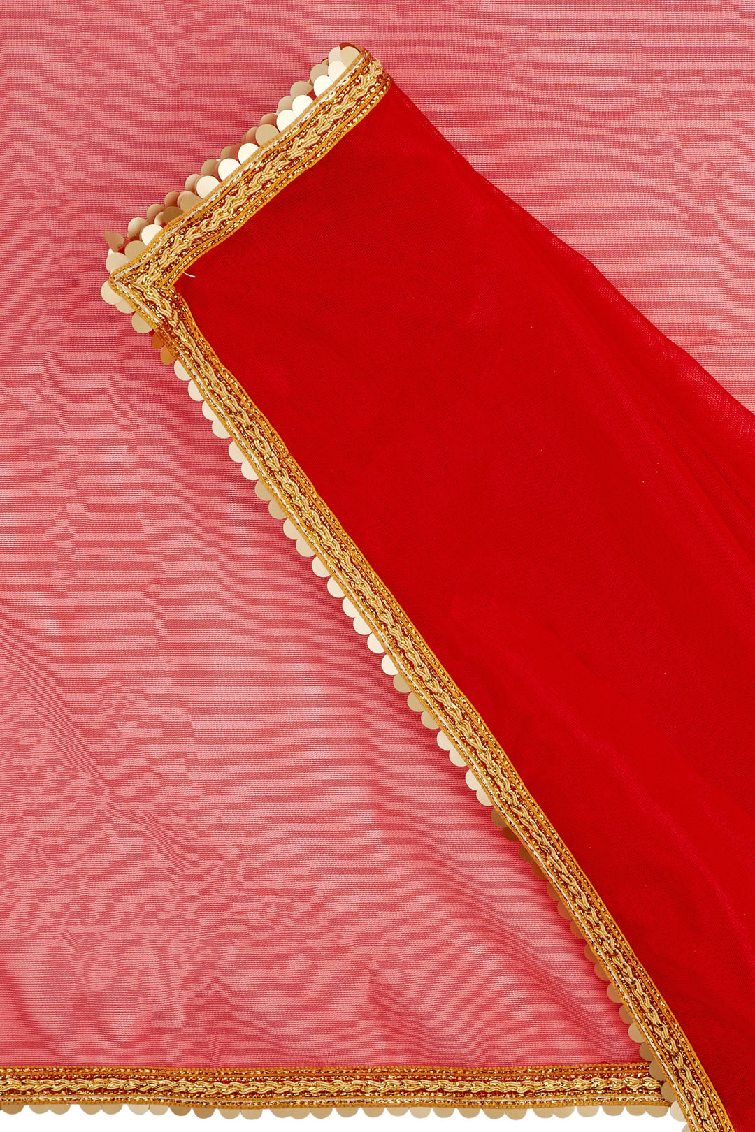 Teejh Iraja Red Net Saree