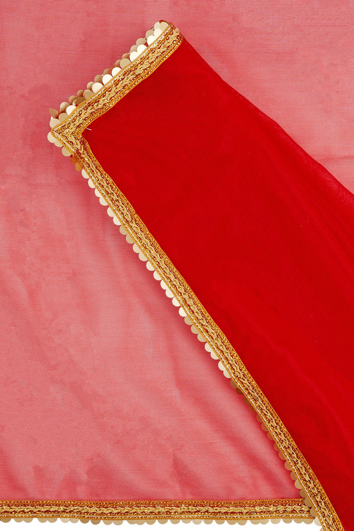 Teejh Iraja Red Net Saree