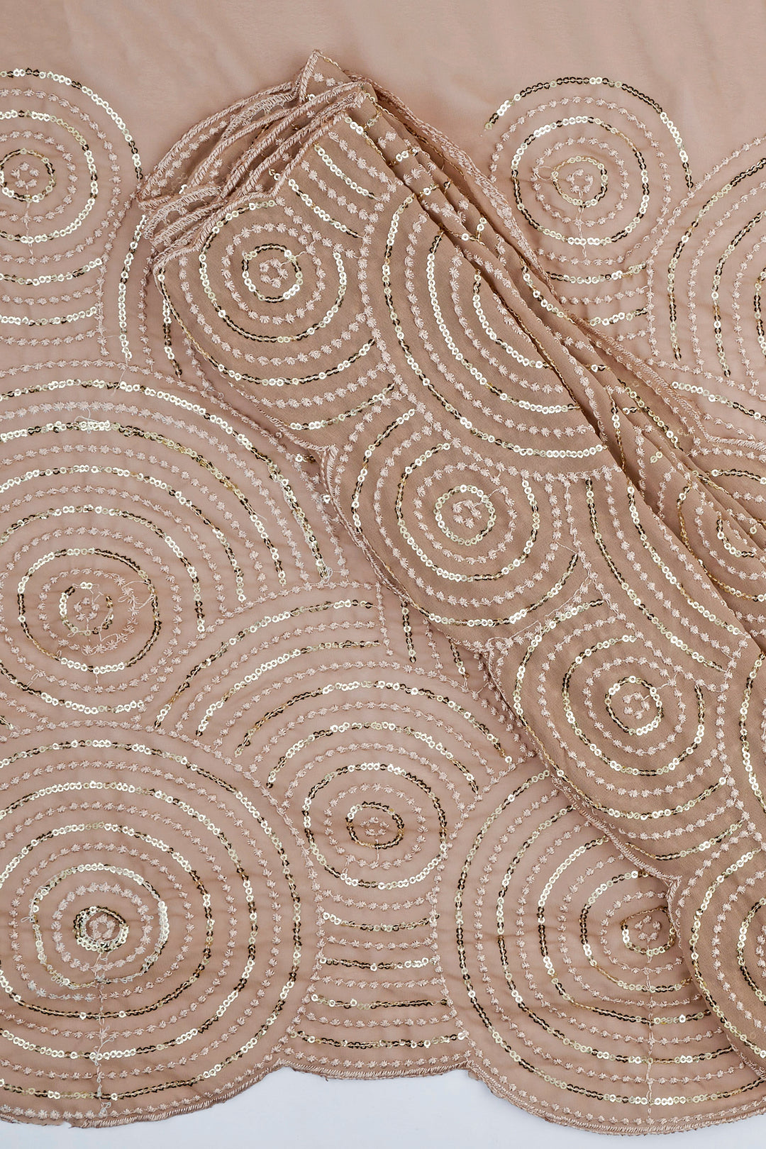 Teejh Chamkila Taupe Georgette Saree