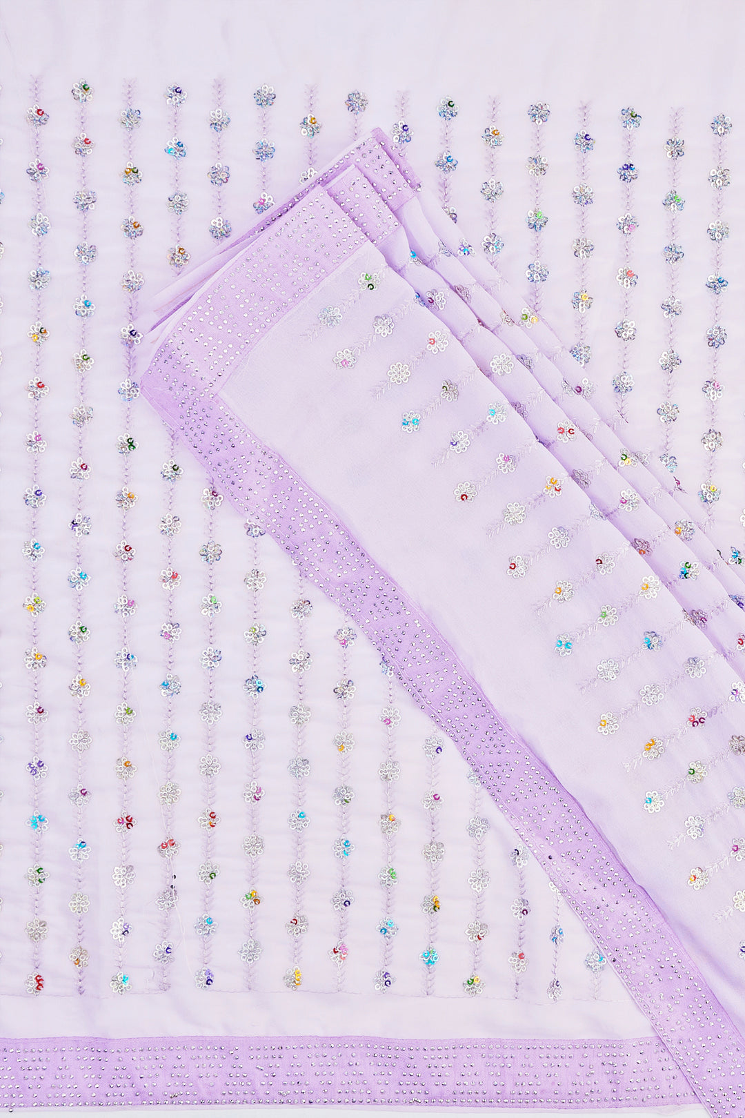 Teejh Ujwal Lavender Georgette Saree