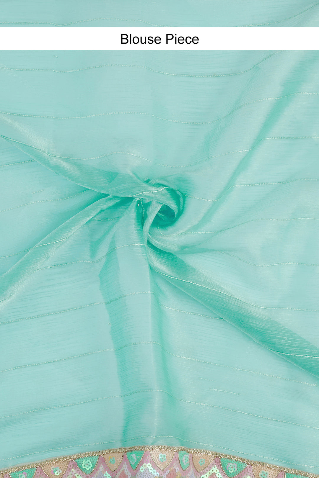 Teejh Rangeen Sky Blue Shimmer Tissue Saree
