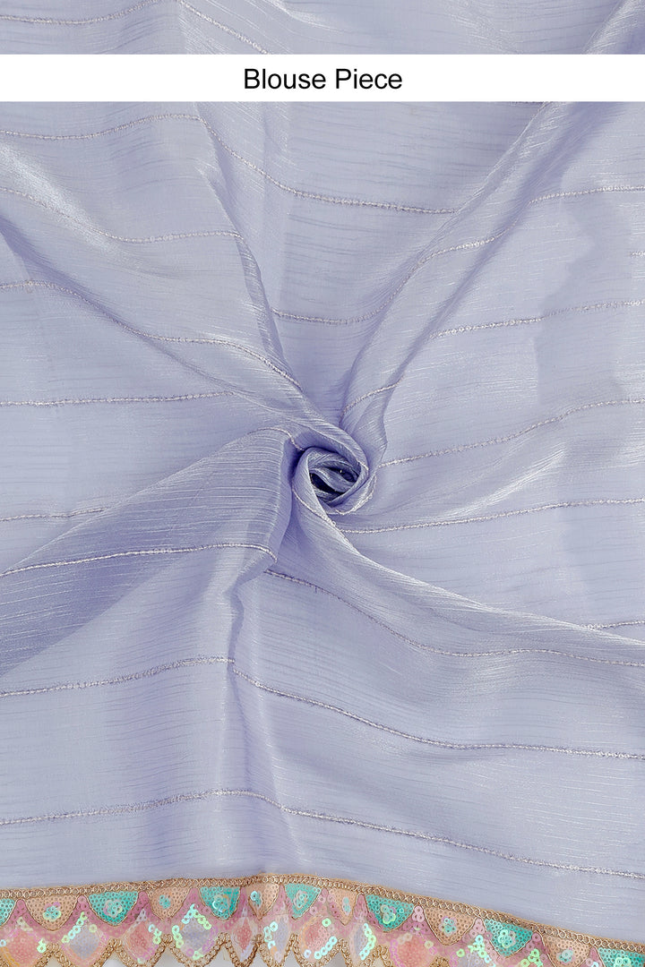 Teejh Rangeen Lavender Shimmer Tissue Saree