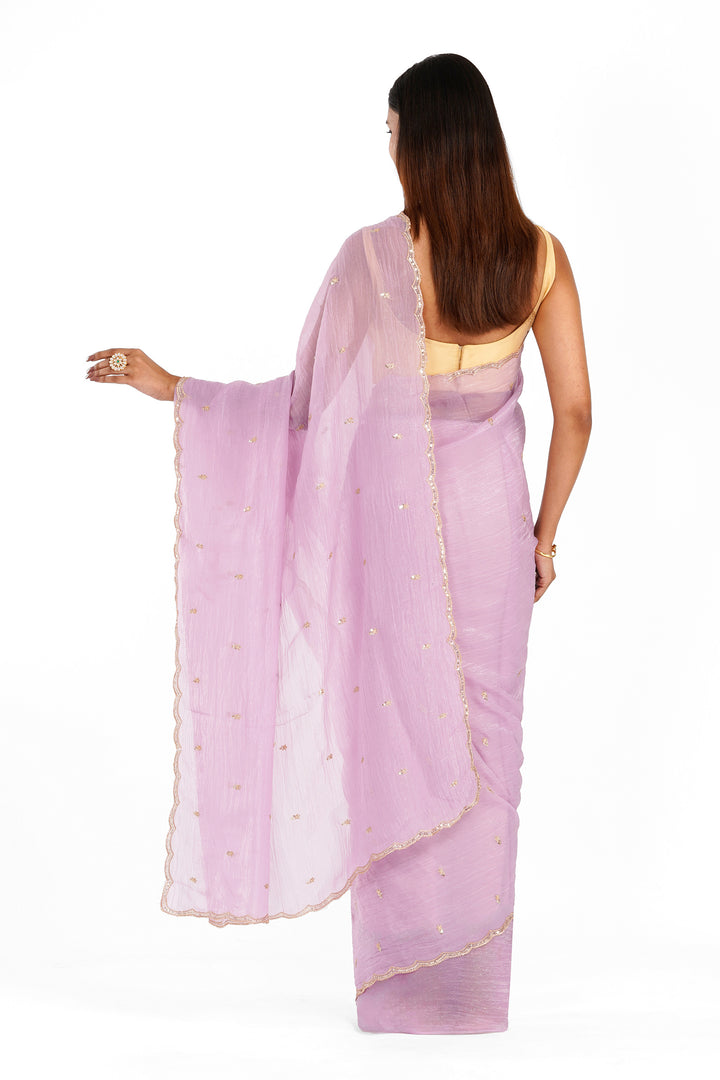 Teejh Dilbar Lavender Georgette Saree