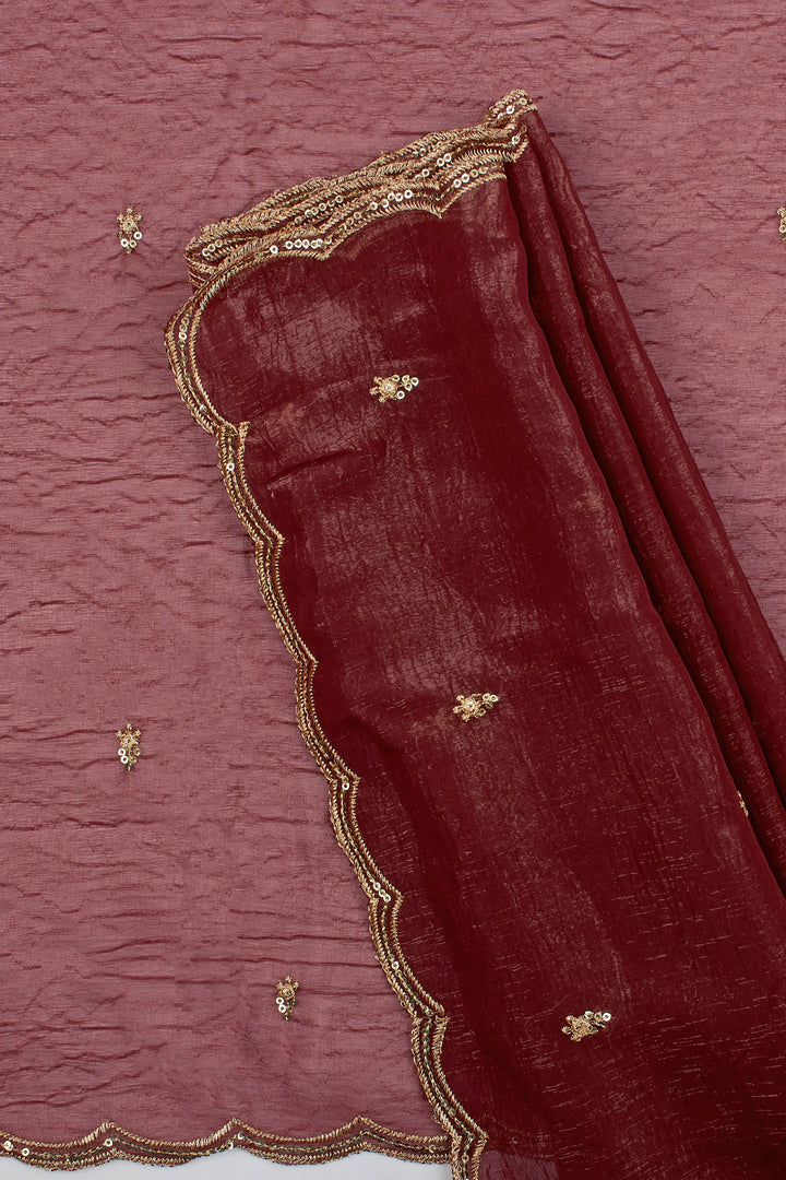 Teejh Dilbar Wine Georgette Saree