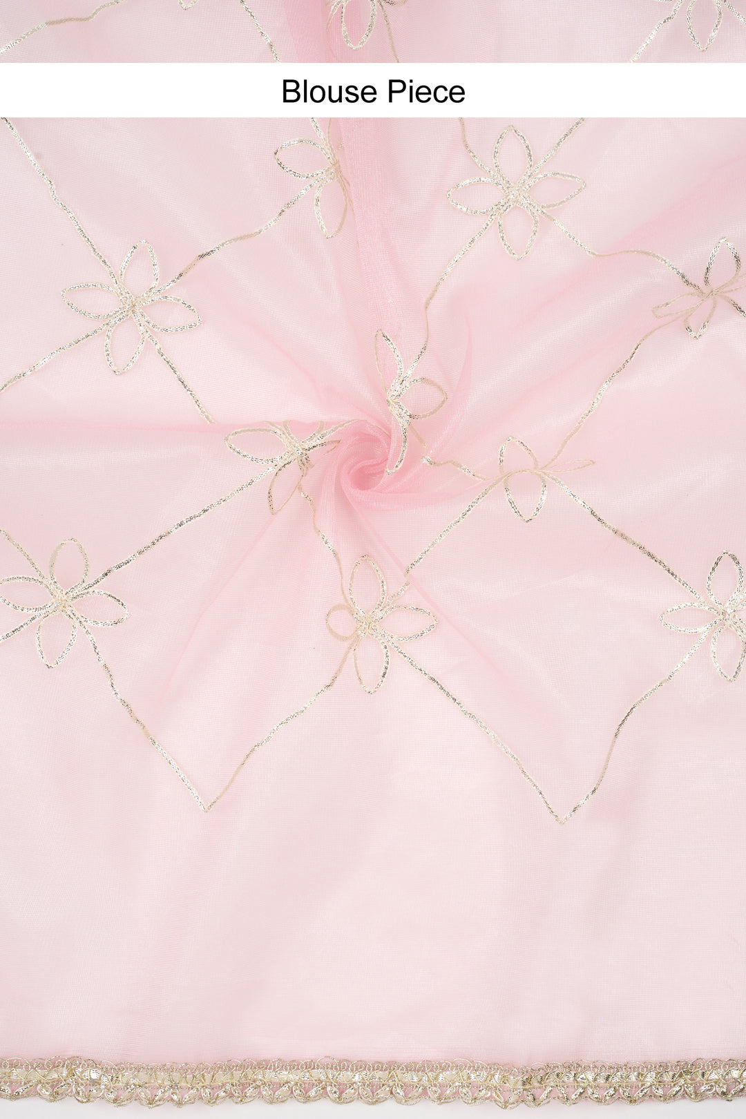 Teejh Tarangi Pink Net Gota Saree