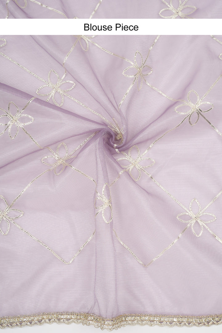 Teejh Tarangi Lavender Net Gota Saree