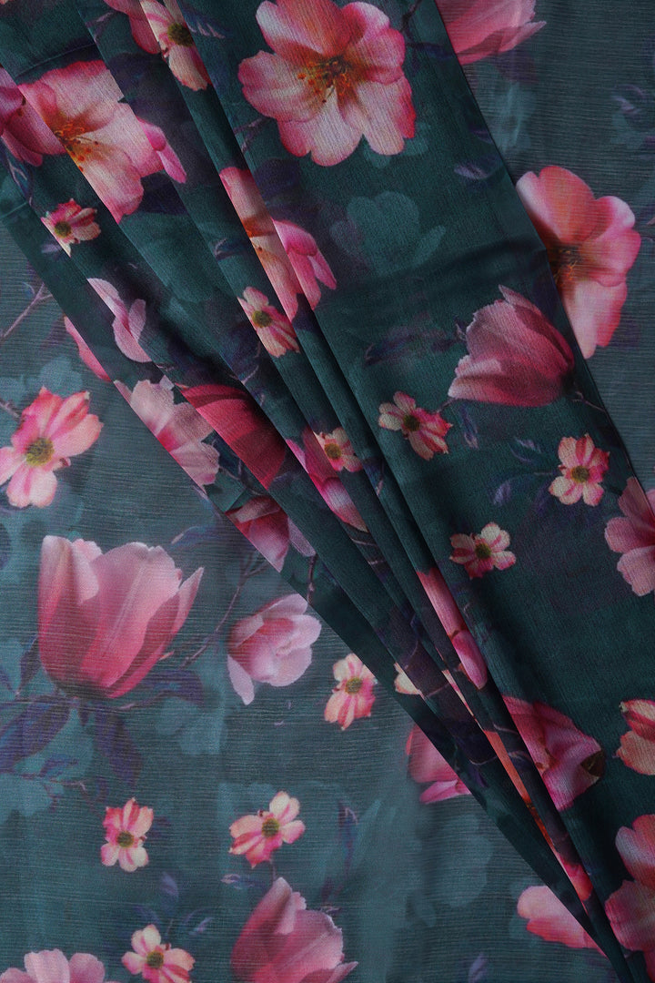 Teejh Midnight Dreams  Digital Print Chiffon Saree