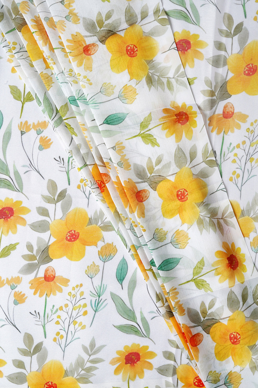 Teejh Sunshine Serenade Digital Print Chiffon Saree