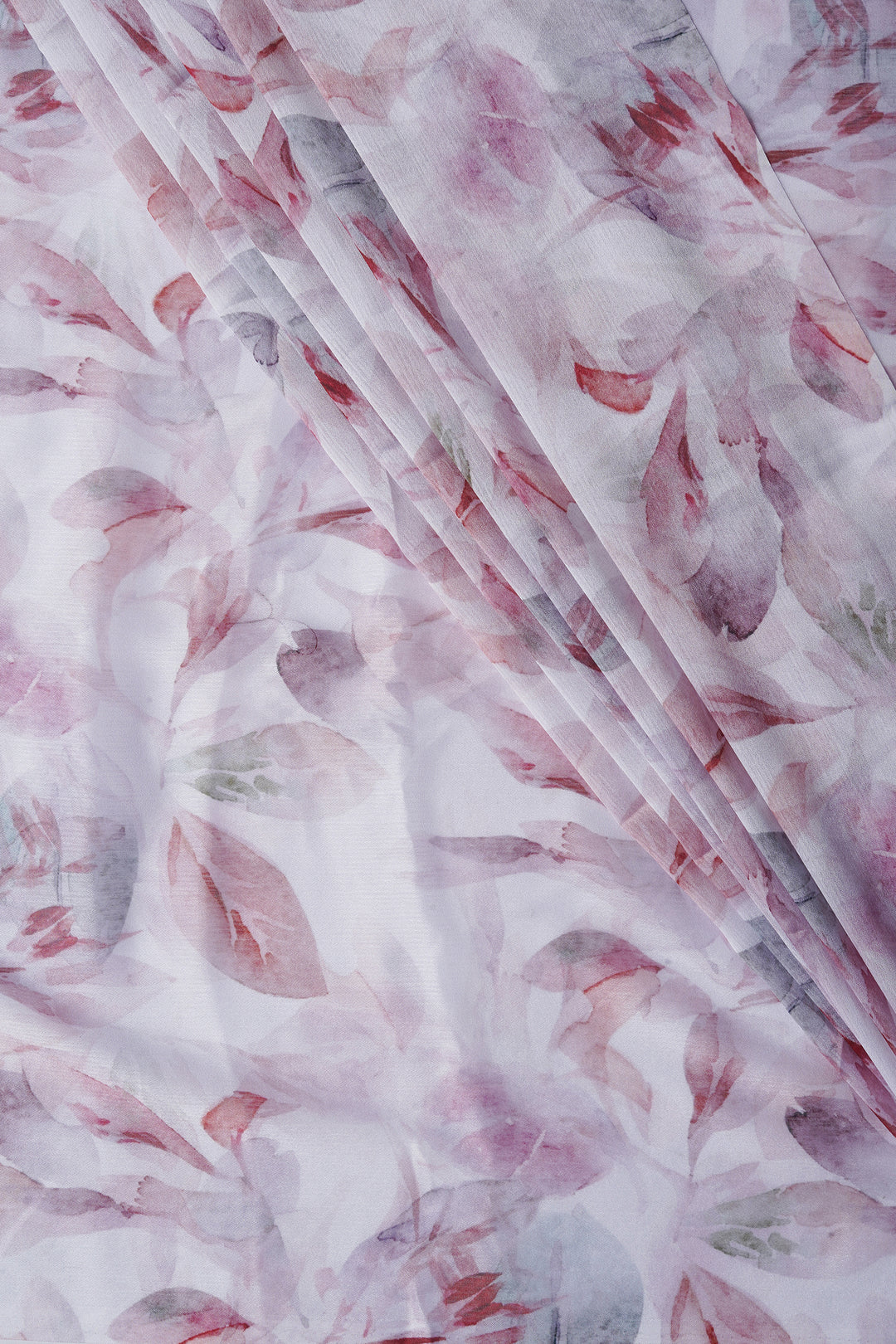 Teejh Snowy Mocha Digital Print Chiffon Saree