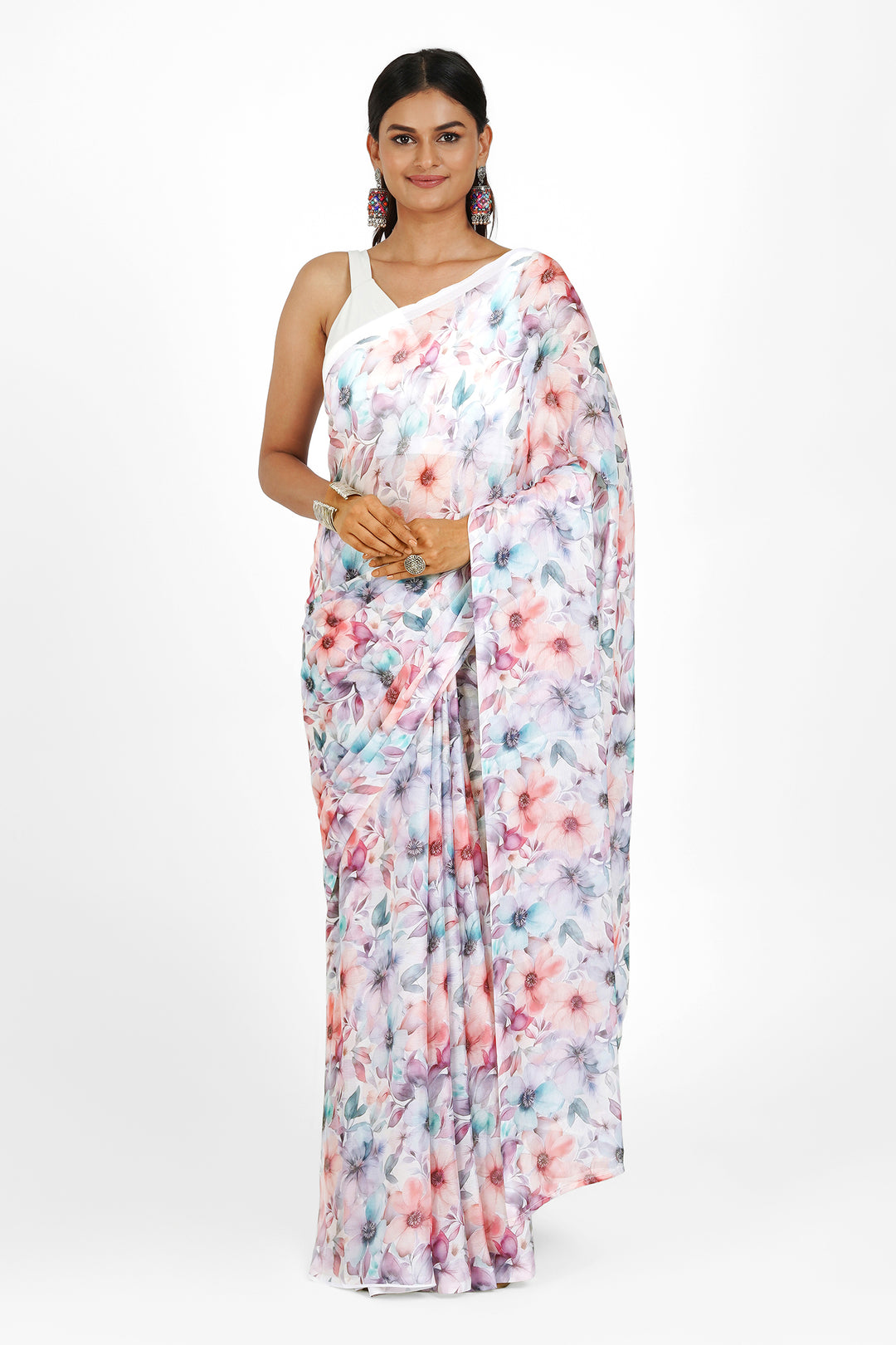 Teejh Opal Dream Digital Print Chiffon Saree