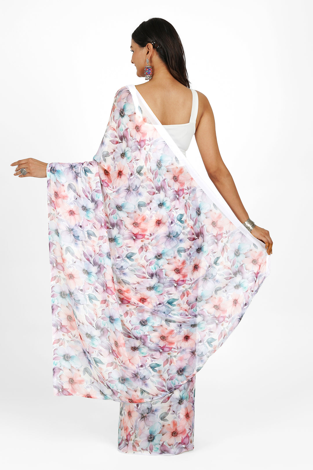 Teejh Opal Dream Digital Print Chiffon Saree