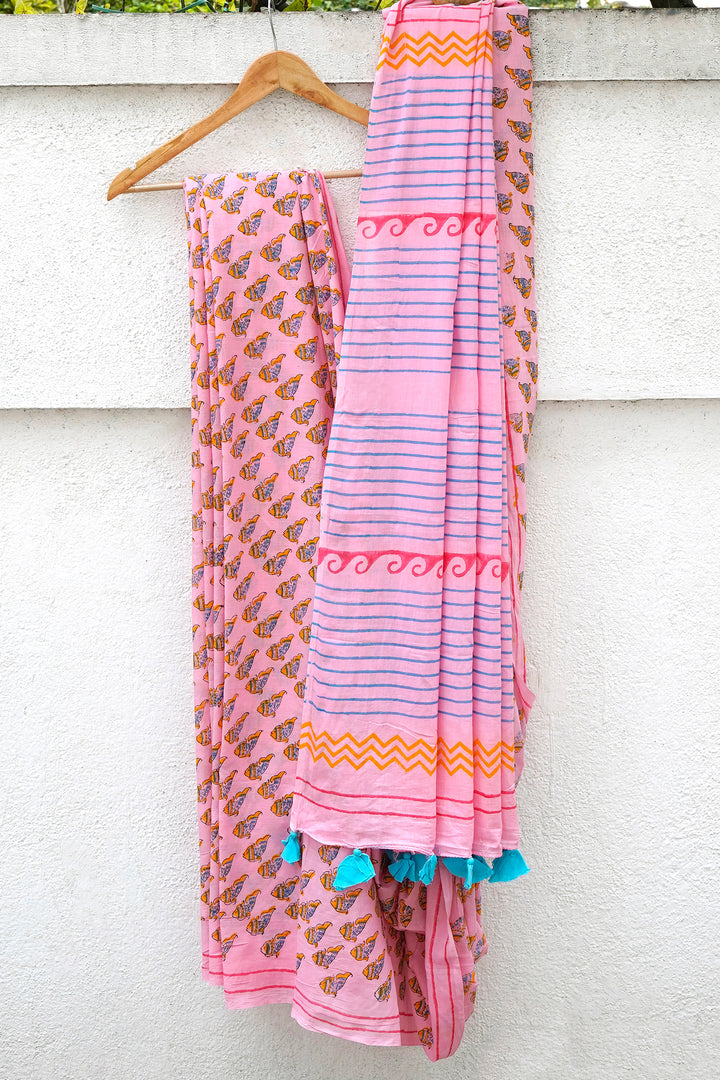 Teejh Machli Jal ki Rani Mulmul Cotton Saree