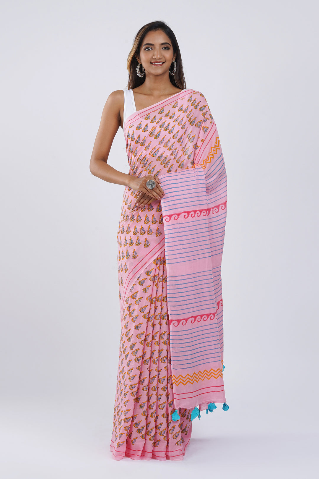 Teejh Machli Jal ki Rani Mulmul Cotton Saree