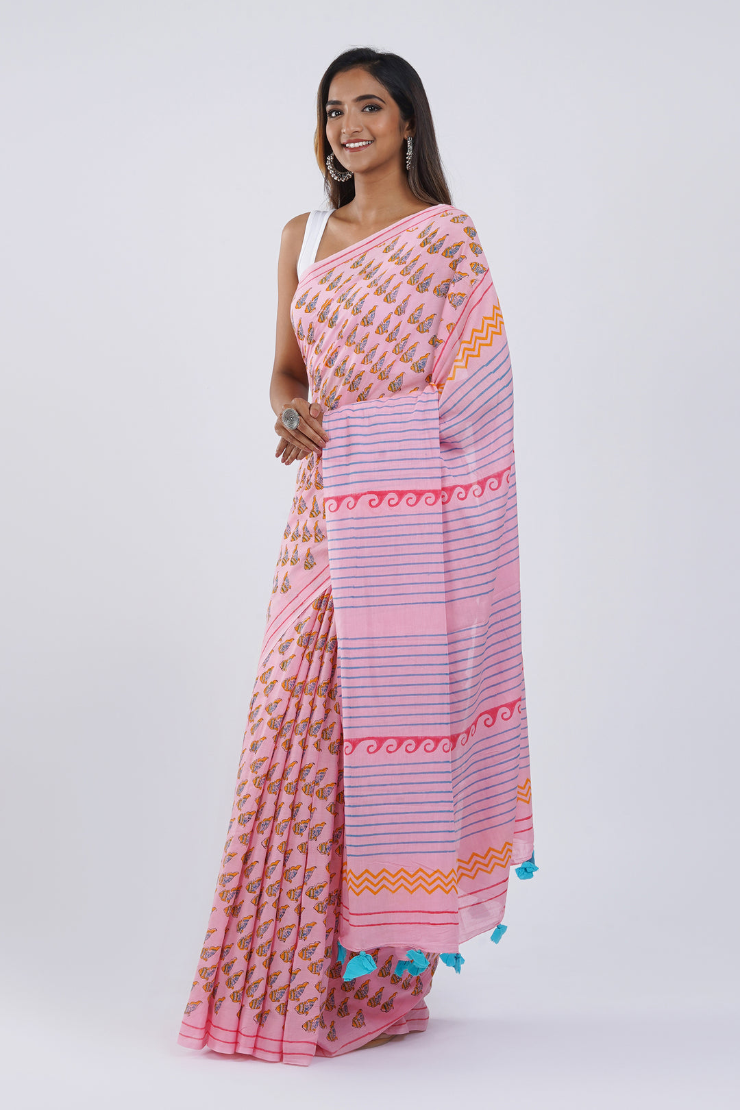 Teejh Machli Jal ki Rani Mulmul Cotton Saree