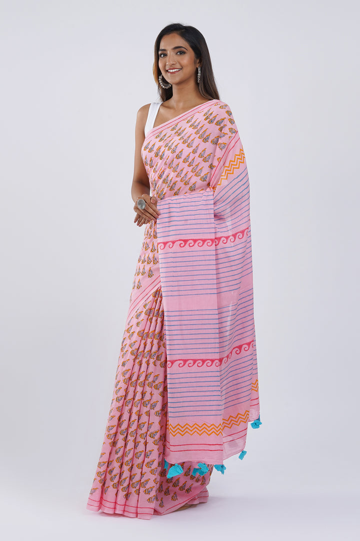 Teejh Machli Jal ki Rani Mulmul Cotton Saree