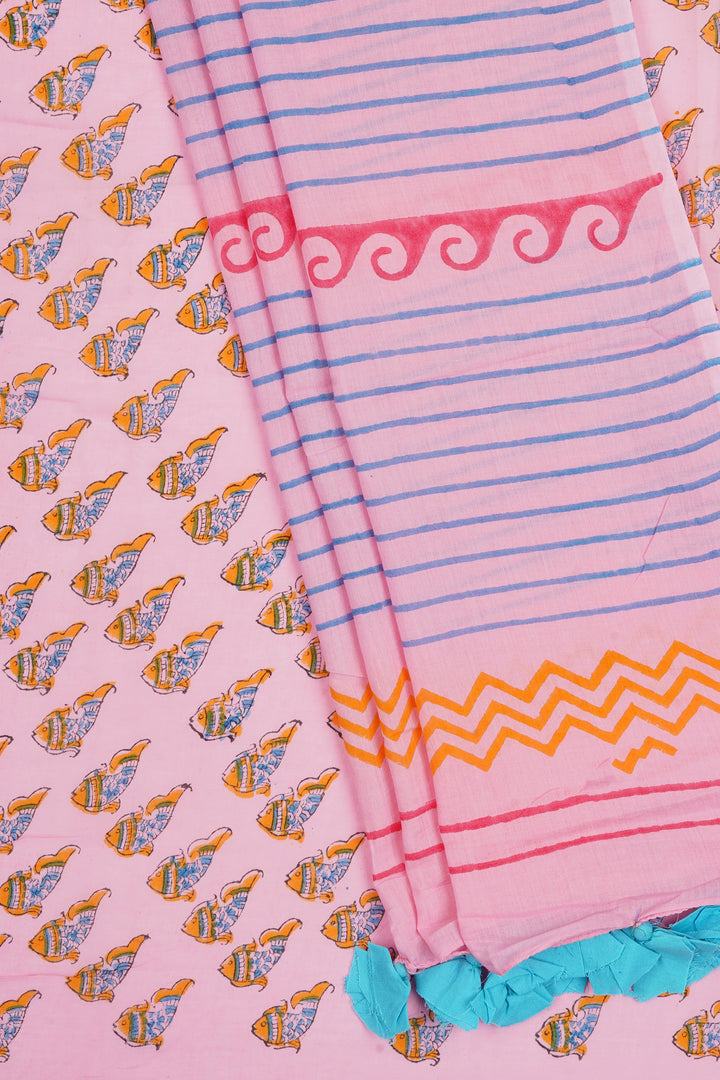 Teejh Machli Jal ki Rani Mulmul Cotton Saree