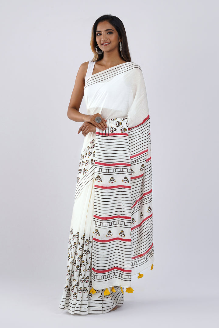 Teejh Ji Meemsaab Mulmul Cotton Saree