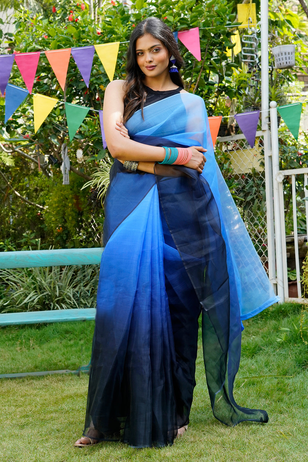 Teejh Gauravi Ombre Organza Saree