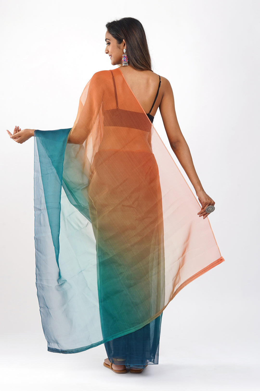 Teejh Chaayal Ombre Organza Saree