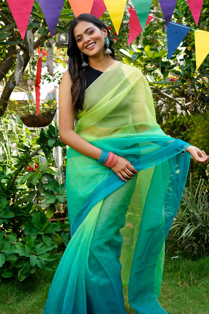 Teejh Zanshi Ombre Organza Saree
