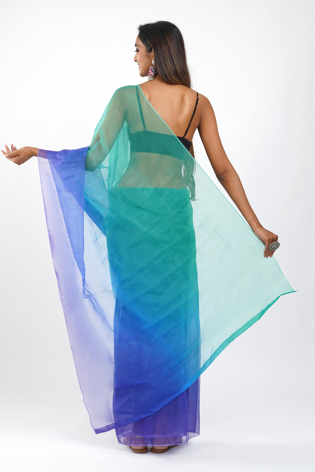 Teejh Ruvie Ombre Organza Saree