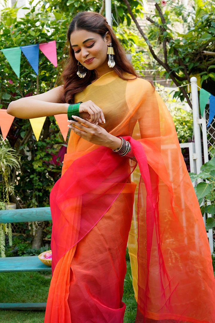 Teejh Oisha Ombre Organza Saree