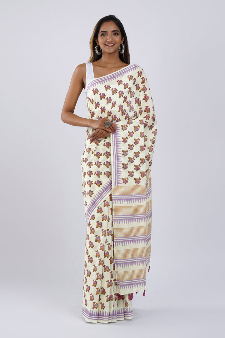 Teejh Safari Sunday Mulmul Cotton Saree