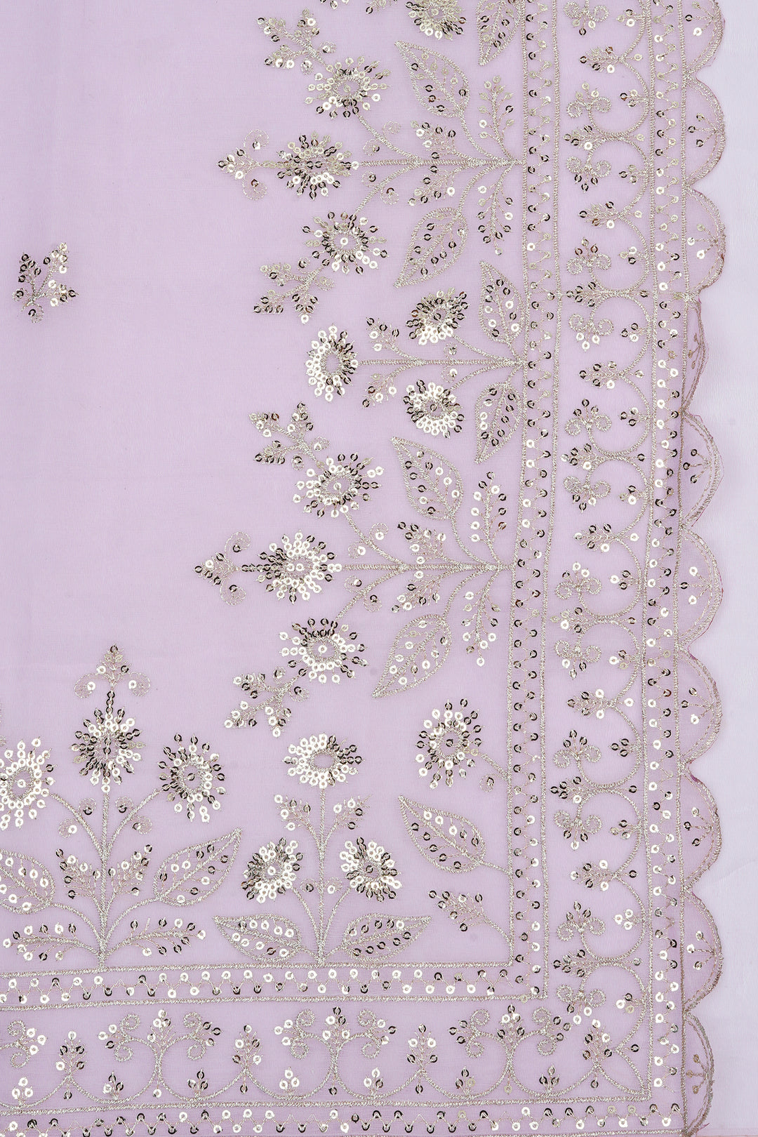 Teejh Maisha Pink Sequin Embroidery Organza Saree