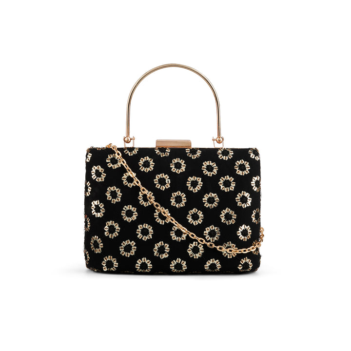 Teejh Tisha Gold Circles Clutch