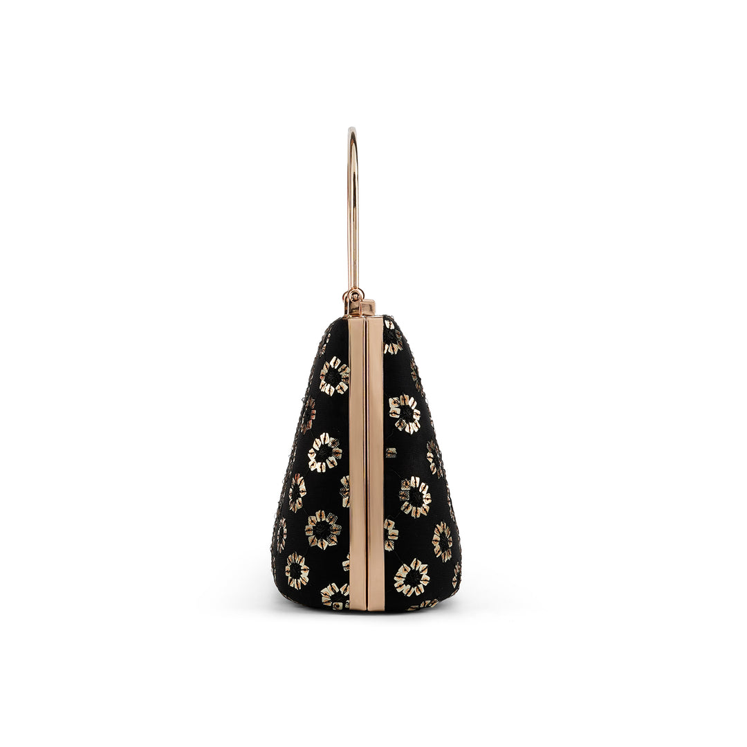 Teejh Tisha Gold Circles Clutch