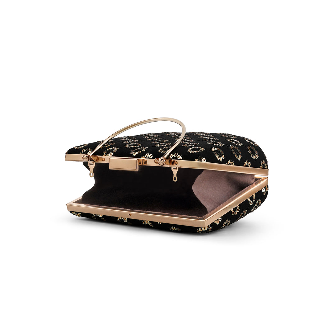 Teejh Tisha Gold Circles Clutch