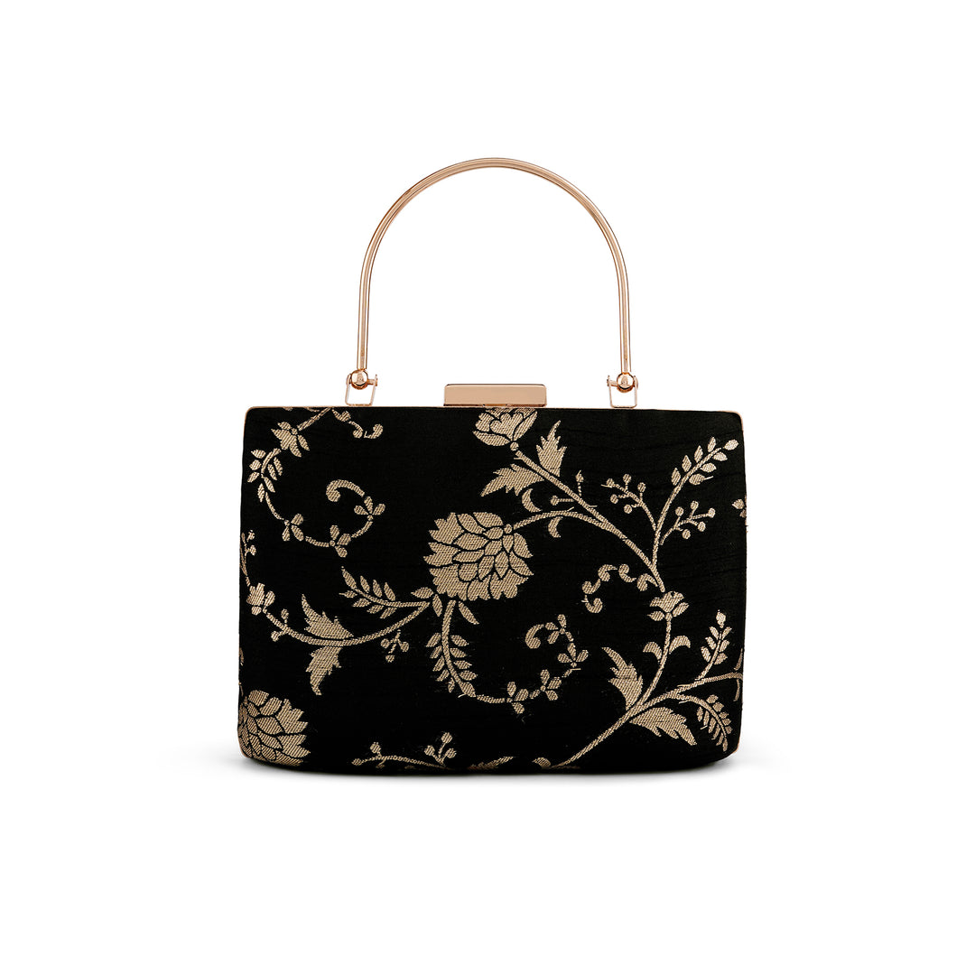 Teejh Ameesha Floral Brocade Clutch