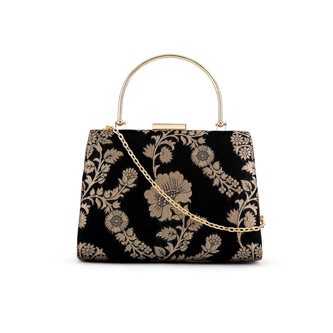 Teejh Samena Embroidered Brocade Clutch