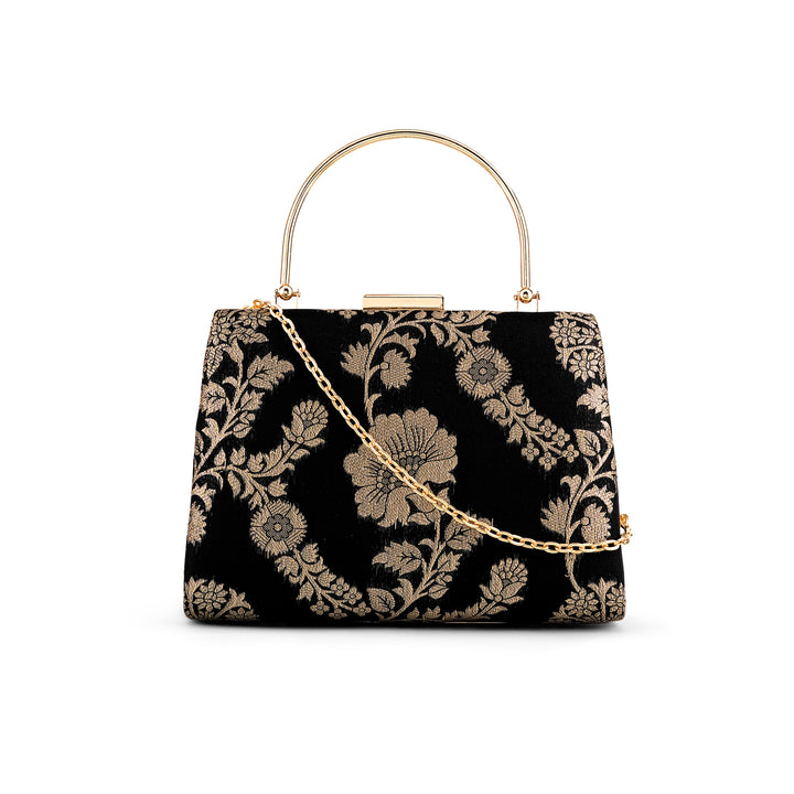 Teejh Samena Embroidered Brocade Clutch
