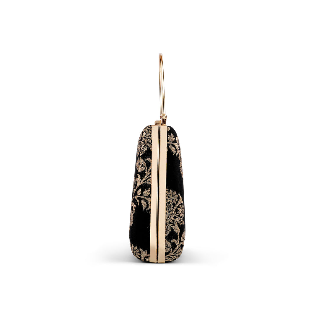 Teejh Samena Embroidered Brocade Clutch