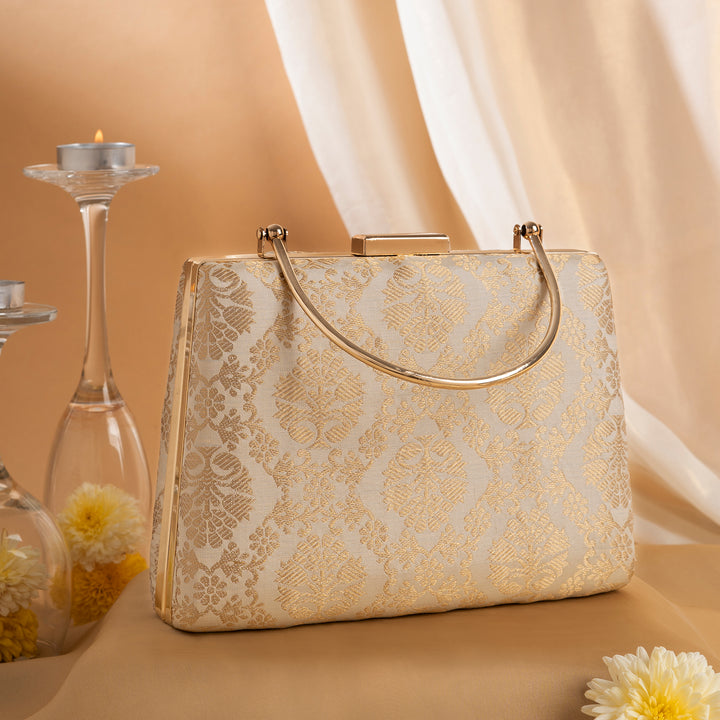 Teejh Eshna Embroidered Brocade Clutch