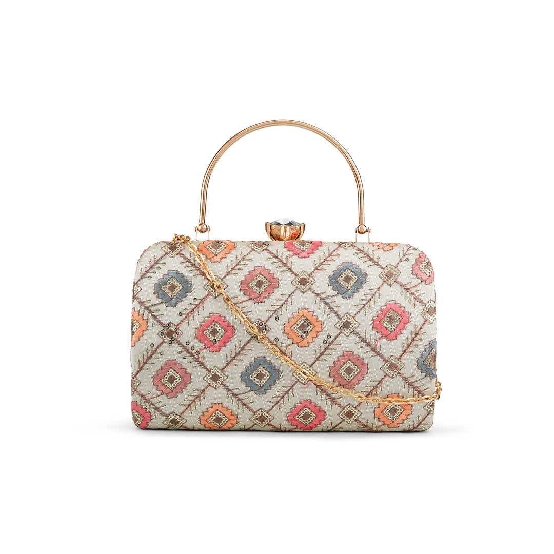 Teejh Sukanya Phulkari Threadwork Clutch