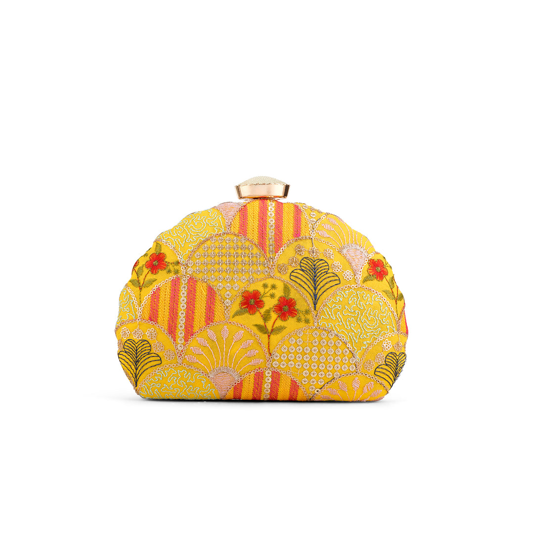 Teejh Ashi Applique Clutch
