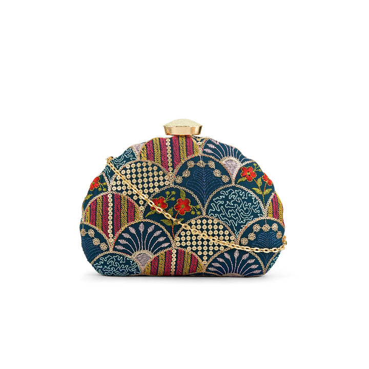 Teejh Siva Multicoloured Applique Clutch