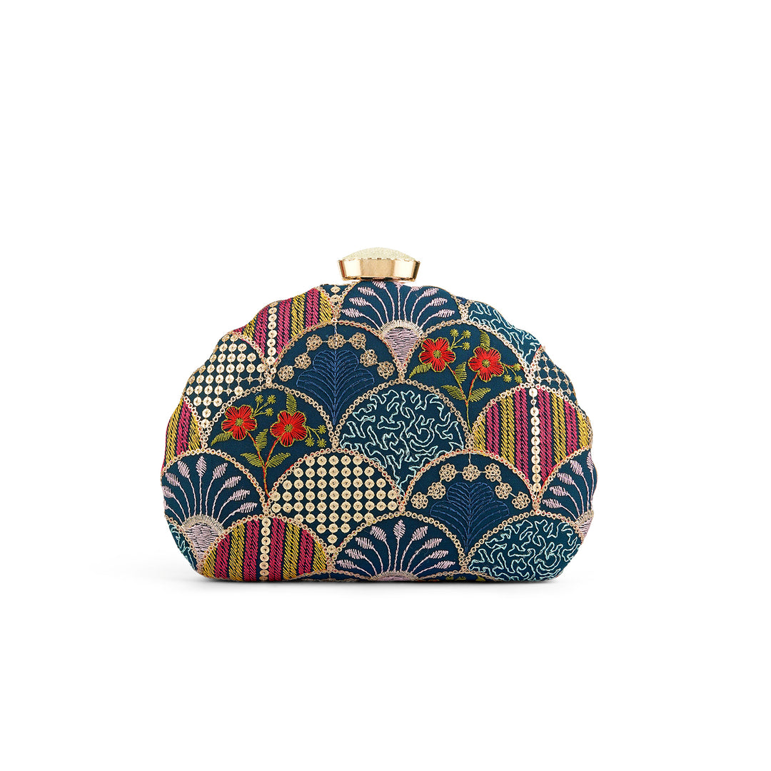 Teejh Siva Multicoloured Applique Clutch