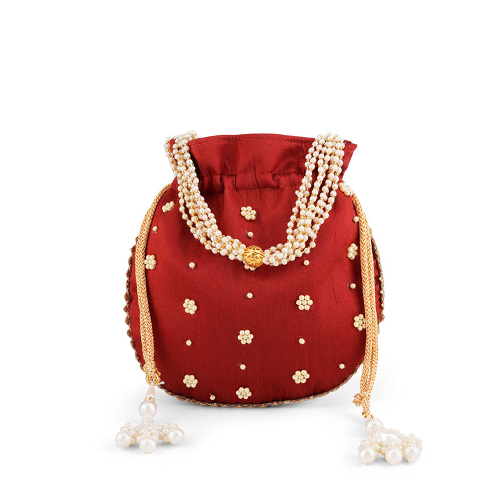 Saavan Aya Hai Maroon Potli Bag