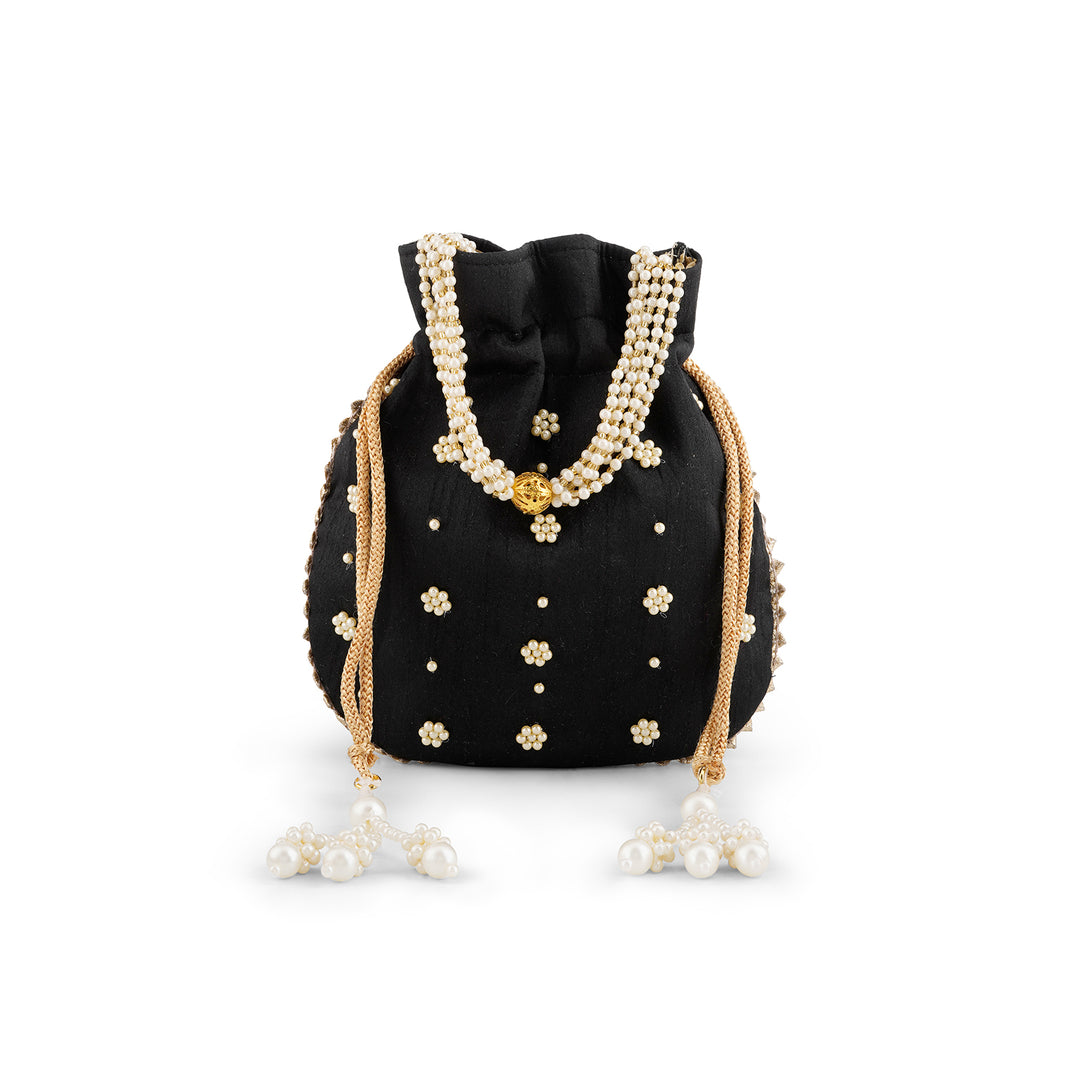 Saavan Aya Hai Black Potli Bag