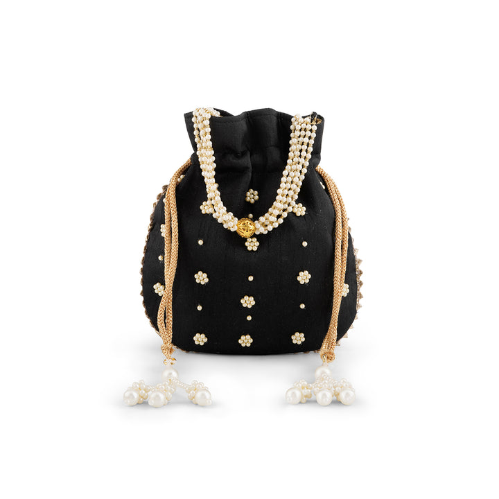 Saavan Aya Hai Black Potli Bag