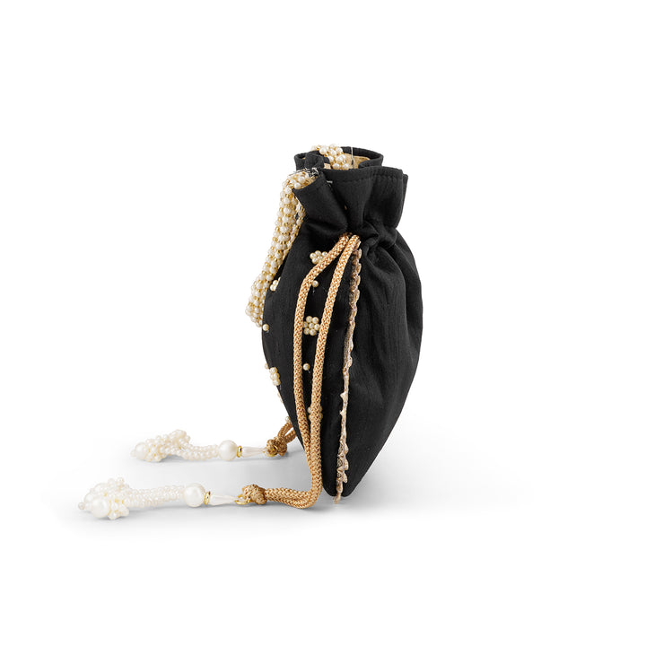 Saavan Aya Hai Black Potli Bag