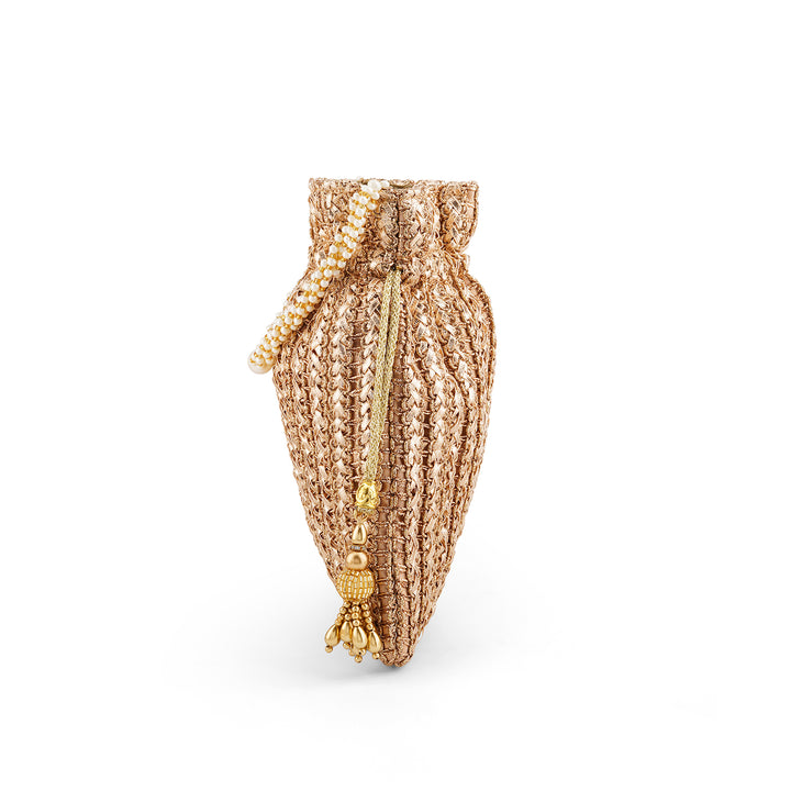 Afeemi Rose Gold Potli Bag
