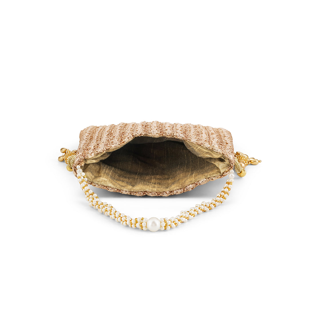 Afeemi Rose Gold Potli Bag
